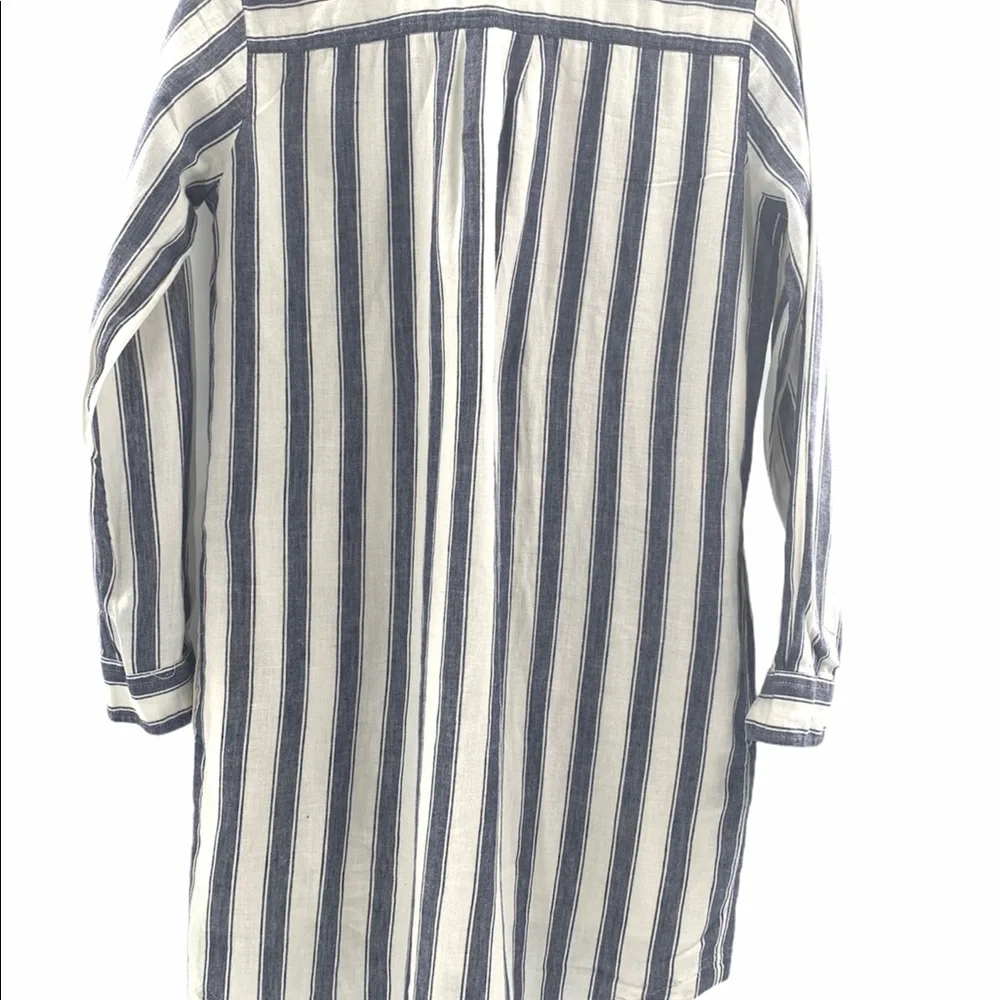 Madewell Striped Linen Blend Shirt Dress - Picture 9 of 15